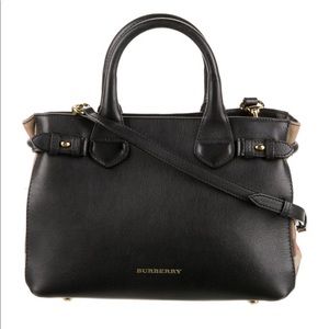 Burberry tote black leather